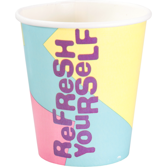 DEPA - | Milchshake -Tasse | Refresh | Karton + PE | 300 ml | 12oz | 96 mm | Ärmel mit 50 Teilen