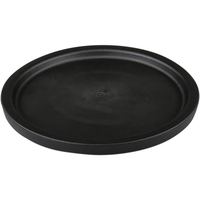 Ornamin - Deckel | Tpe | Runde | Wiederverwendbar | Unzerbrechlich | Ø140mm | Schwarz | 10 Stücke