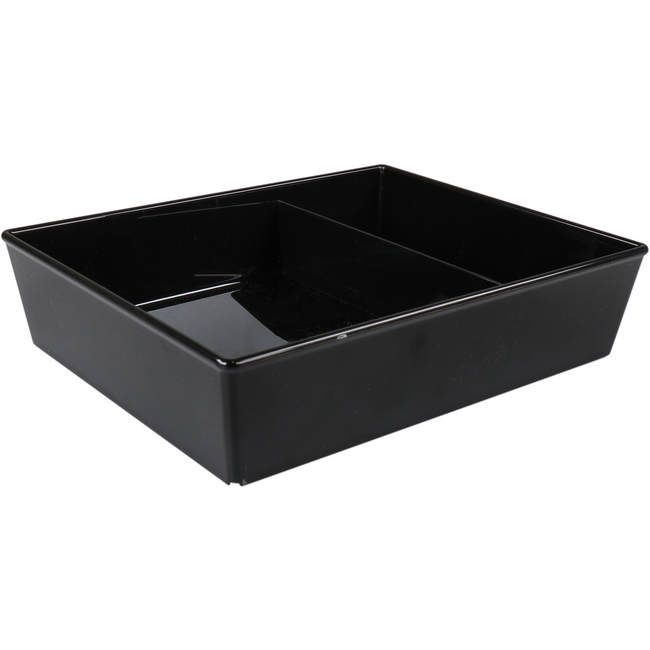 Ornamin - Skala wiederverwendbar | Unzerbrechlich | 2-Box | San | Rechteckige 1250 ml | 220x180x50mm | Schwarz | 10 Stücke