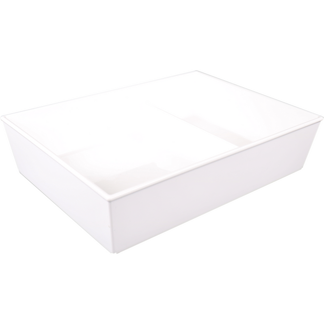 Ornamin - Skala wiederverwendbar | Unzerbrechlich | 2-Box | San | Rechteckige 1900 ml | 260x190x60mm | Weiß | 10 Stücke