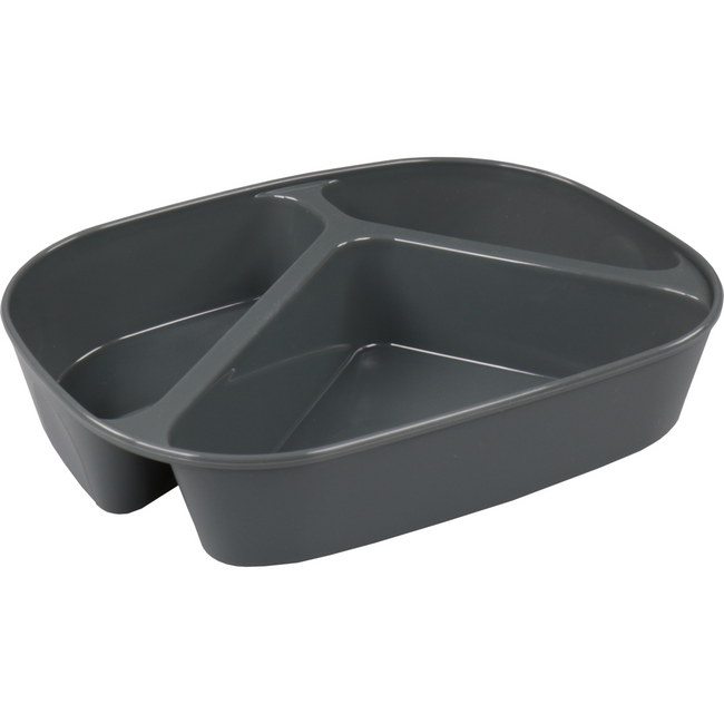Circ -Skala | Menüsskala Wiederverwendbar | 3-profession | pp | rechteckig 880 ml | 236x181x47mm | Grau | 48 Stücke