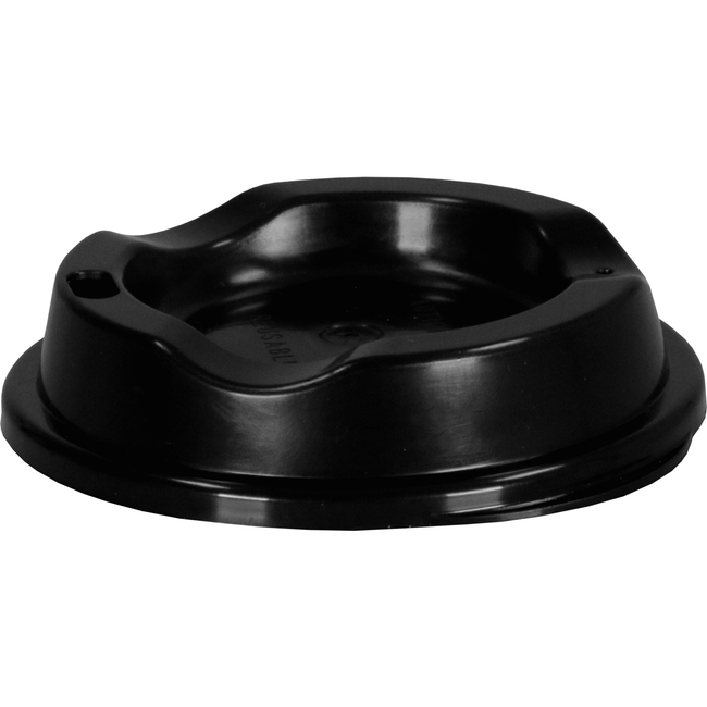 Spülmittel - Deckel | Pp | Runde | Wiederverwendbar | mit Trinkloch Ø80mm | Schwarz | 100 Stück