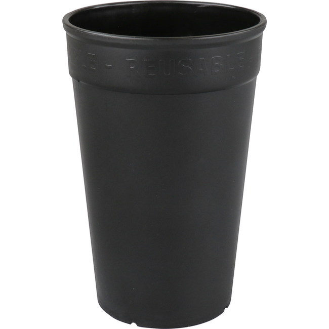 Ökocup - | Tasse | Pp | Wiederverwendbar | 300 ml | Schwarz | 20 Stücke