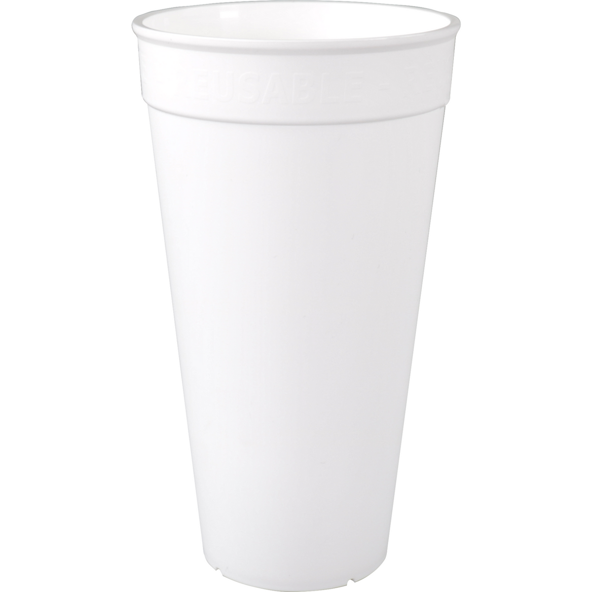 Ökocup - | Tasse | Pp | Wiederverwendbar | 500 ml | Weiß | 20 Stücke