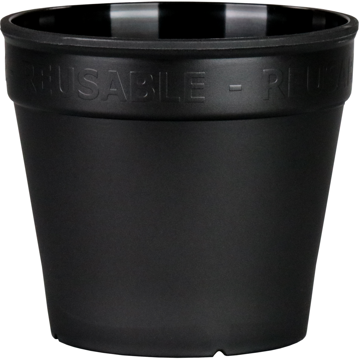 Ökocup - | Tasse | Pp | Wiederverwendbar | 150 ml | 70 mm | Schwarz | 20 Stücke