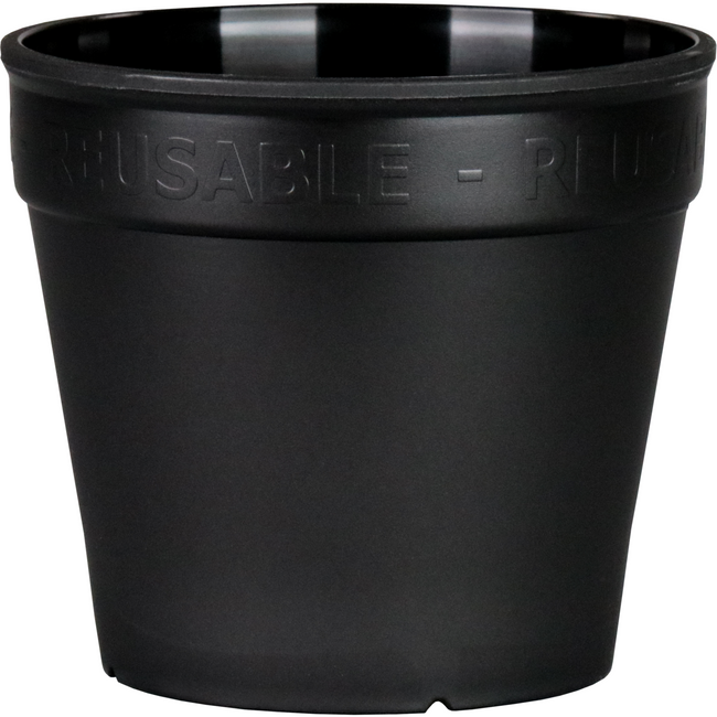 Ökocup - | Tasse | Pp | Wiederverwendbar | 150 ml | 70 mm | Schwarz | 20 Stücke