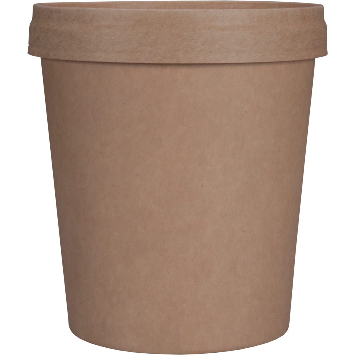 DEPA - | Suppenbecher | inkl. Deckel | Karton + PP | 400 ml | 16oz | 100 mm | Braun | 25 Stücke