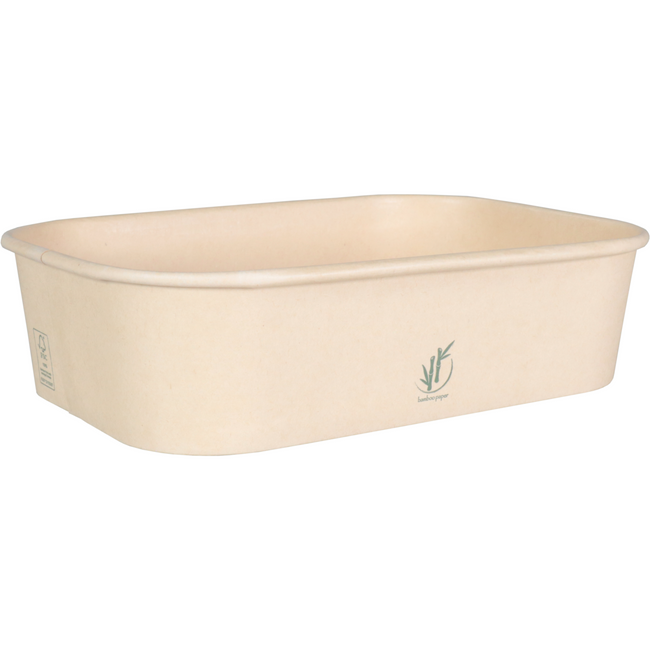 Klika - Bak | Karton + PP | 500ml | maaltijdcontainer | 169x117x41mm | naturel | 25 stuks