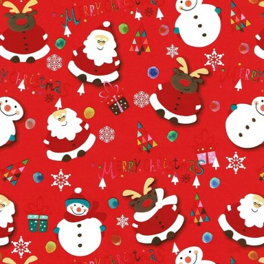 Klika - Geschenkpapier - Geschenkpapier - Happy Santa Red 30 cm