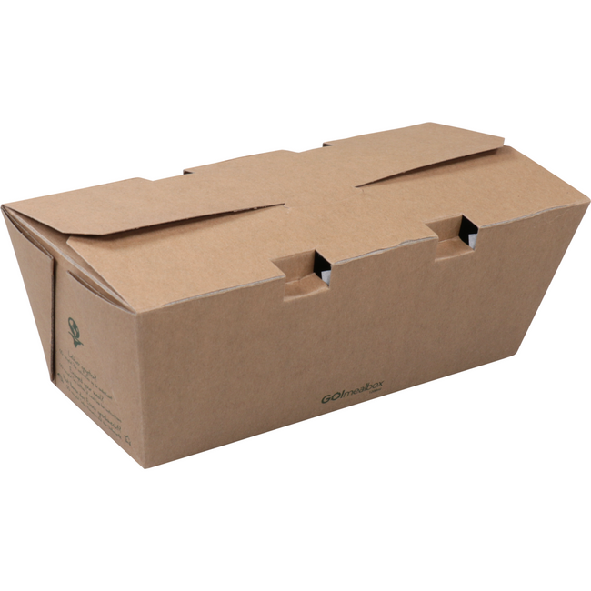 Go! Mahlzeitenbox | 1200 ml | 21x10x7.5cm | Karton | Braun | 300 Stücke