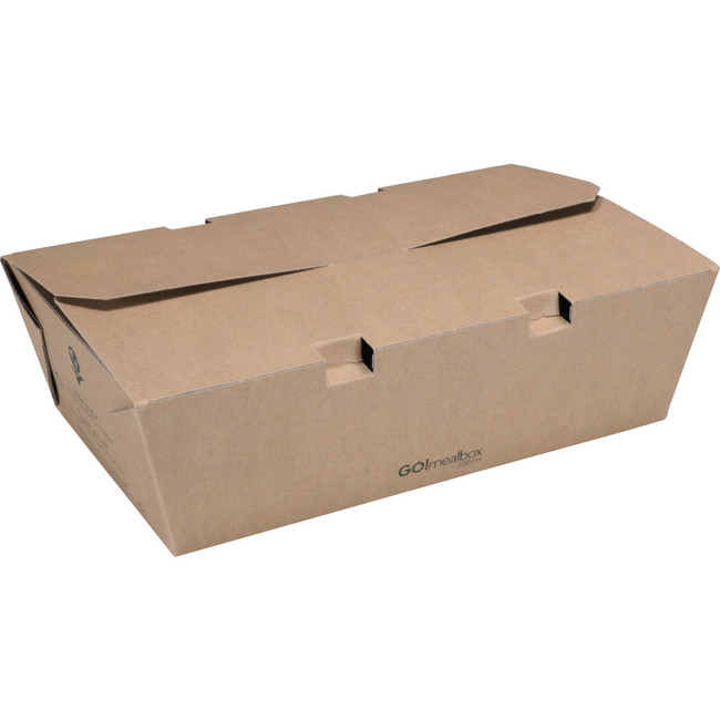 Fonkels - Geh! Mahlzeitenbox | 2000ml | 23x14x7.4cm | Karton | Braun | 80 Stücke