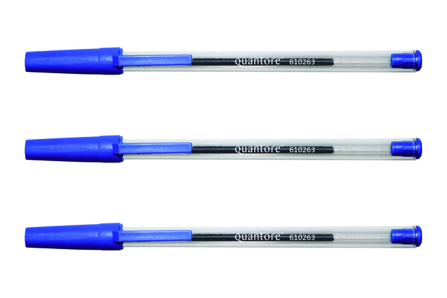 Ballpen Quantore Stick Blue Medium (alternative) | 500 pièces