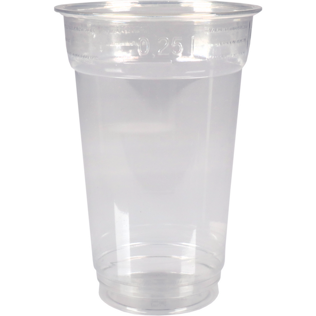 DEPA - Glasbierglas | Recyceltes Haustier | 250 ml | 114,9 mm | Transparente 1200 Stücke