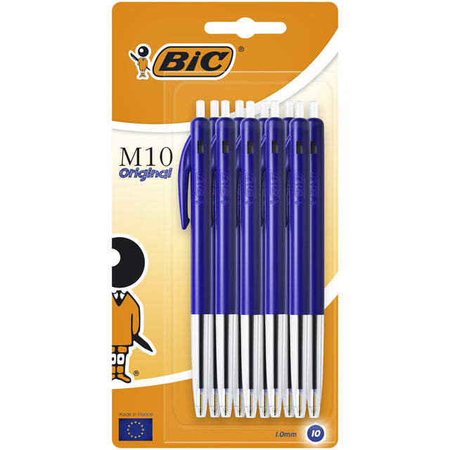 Bälle BIC M10 Blue Medium Blister von 10st | 20 Teile