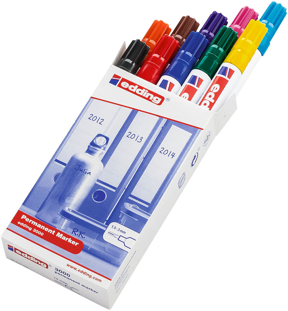 Filztip Edding 3000 um Assorti 1,5-3 mm Assorti