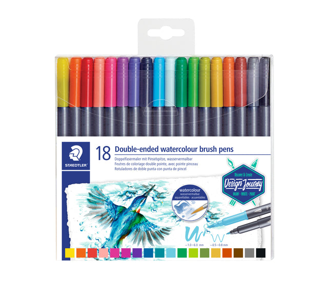 Pinselpen Staedtler 3001 Marsgraphic Duo 0,5-6 mm Blase bis 18st Arsch