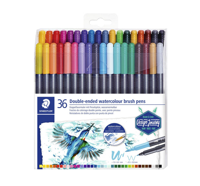 Pinselpen Staedtler 3001 Marsgraphic Duo 0,5-6mm Blase bis 36st ASD