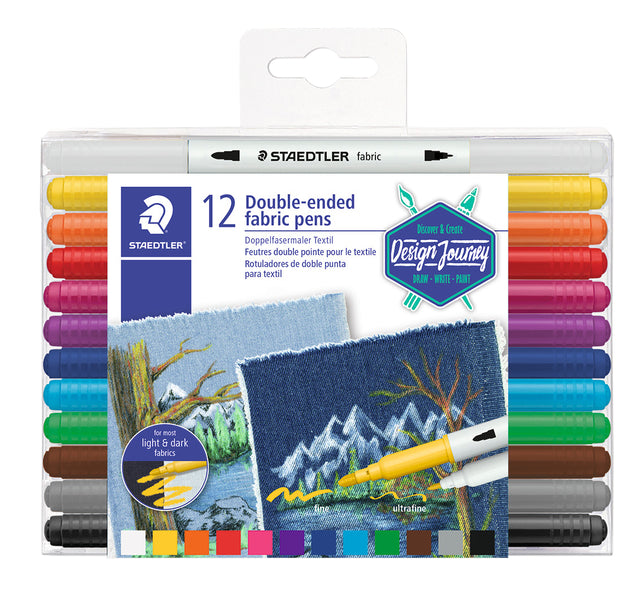 Filz -Tip Stop Staedtler 3190 Textiel Duo Ass