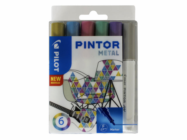 Peinture pilote Pintor Metallic 1,0 mm Ass à 6 pièces Assorti