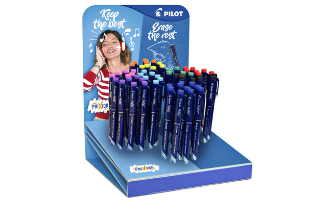 Fineliner Pilotfrixion 0,45 mm Display bei 60 Teilen Assorti