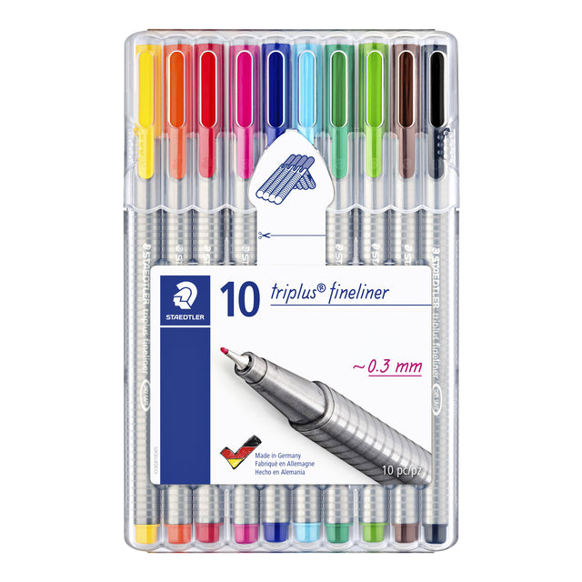 Fineliner Staedtler Triplus 334 Assorti 0,3 mm 10 Teile