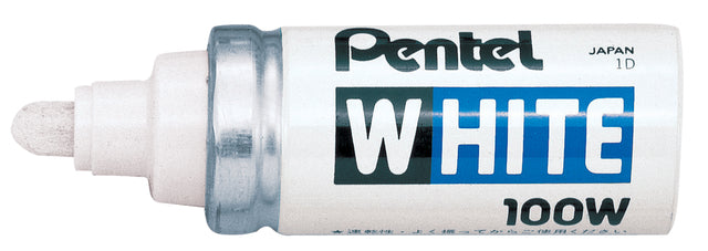 Filz -Tip Stift Pentel 100W Lakmarker rund weiß 4mm | 12 Stücke
