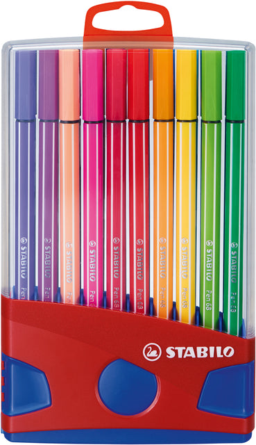 Filz -Tip Stift Stabilo 68 Color Parade Ass Eurolock | 10 Stück