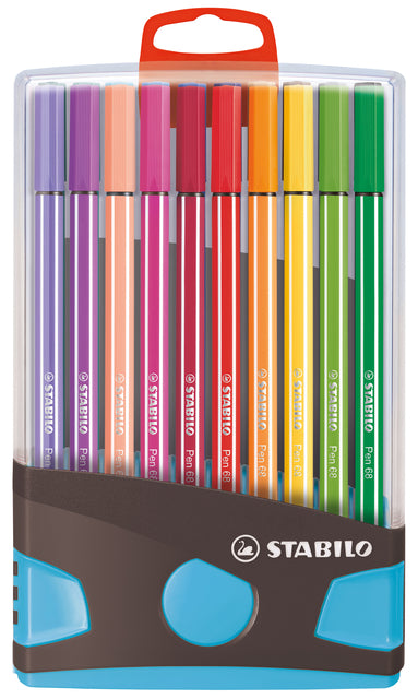 Filztip Stift Stabilo Pen 68 Farbparade türkisfarbene Penny bei 20 Farben