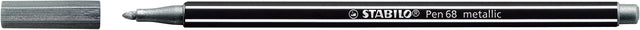 Filz -Tip Stift Stabilo Pen 68/805 Metallic Silver | 10 Stück