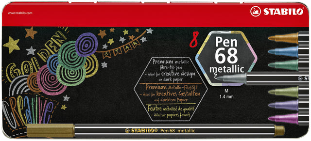 Filzstift Stabilo 6808/8-32 Metallic ASD in CAN | 10 Stück