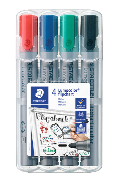 Filz -Tip Stop Staedtler 356 für Flipover um 2 mm 4 Stück Assor