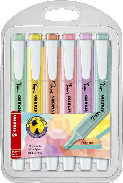 Markierungsmarker Stabilo Swing Cool 275/6-08 Pastell Penny bei 6 Farben | 5 Stücke
