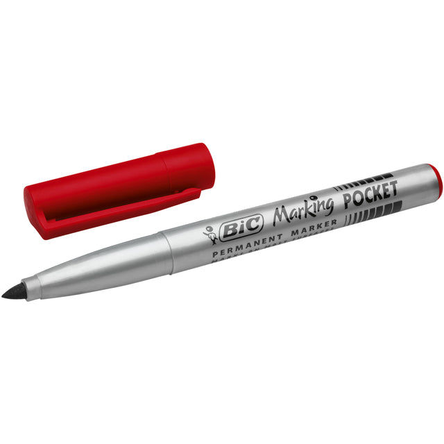 Filz -Tip Pen BIC 1445 Tasche Runde 1,1 mm rot | 12 Stücke