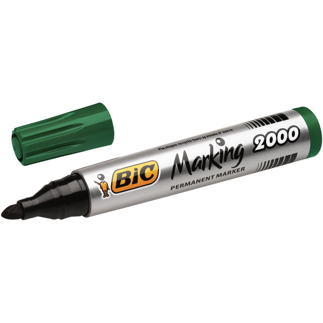 Filz -Tip Bic 2000 um 1,7 mm Grün | 12 Stücke