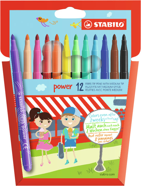 Filz -Tip Stift Stabilo Power 280 Penny zu 12 Farben