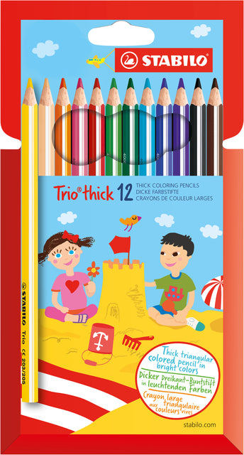 Farbige Stifte Stabilo Trio Dik 203 Pappe Penny bei 12 Farben
