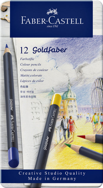 Farbige Bleistifte Faber-Castell Goldfaber Blik von 12 Sorti-Stücken