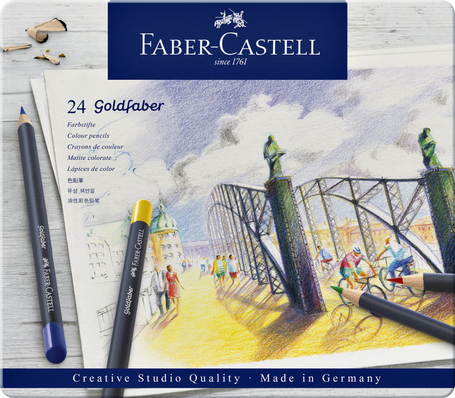 Farbige Stifte Faber-Castell Goldfaber Blik von 24 Assisti-Stücken