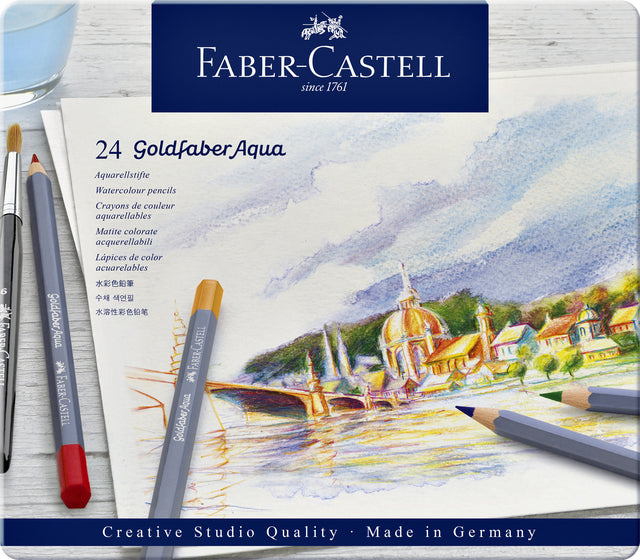 Farbige Stifte Faber-Castell Goldfaber Aquarel Blik à 24 Sorti-Stücke