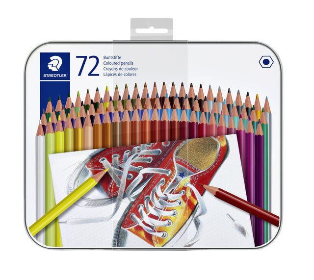 Farbiger Bleistift Staedtler 6kant Assorti Can von 72 Teilen