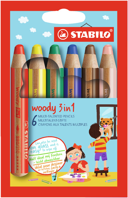 Farbige Stifte Stabilo Woody 8806 Penny bei 6 Farben | 5 Stücke