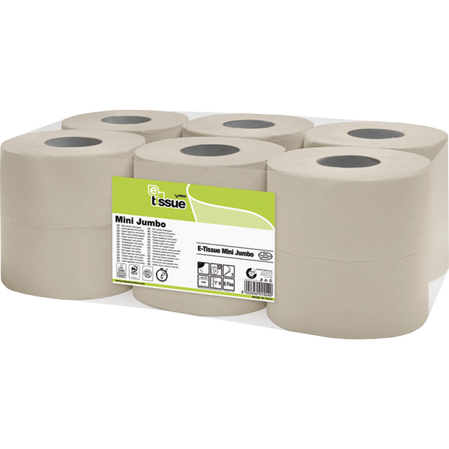 E-Tissue | Klopapier Mini Jumbo | 2-layer | 9cm | 150 m | 1000-VEV | Weiß | 12 Roll