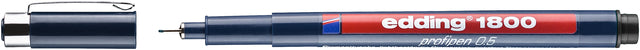 Fineliner Edding 1800 Black 0,5mm | 10 Stück