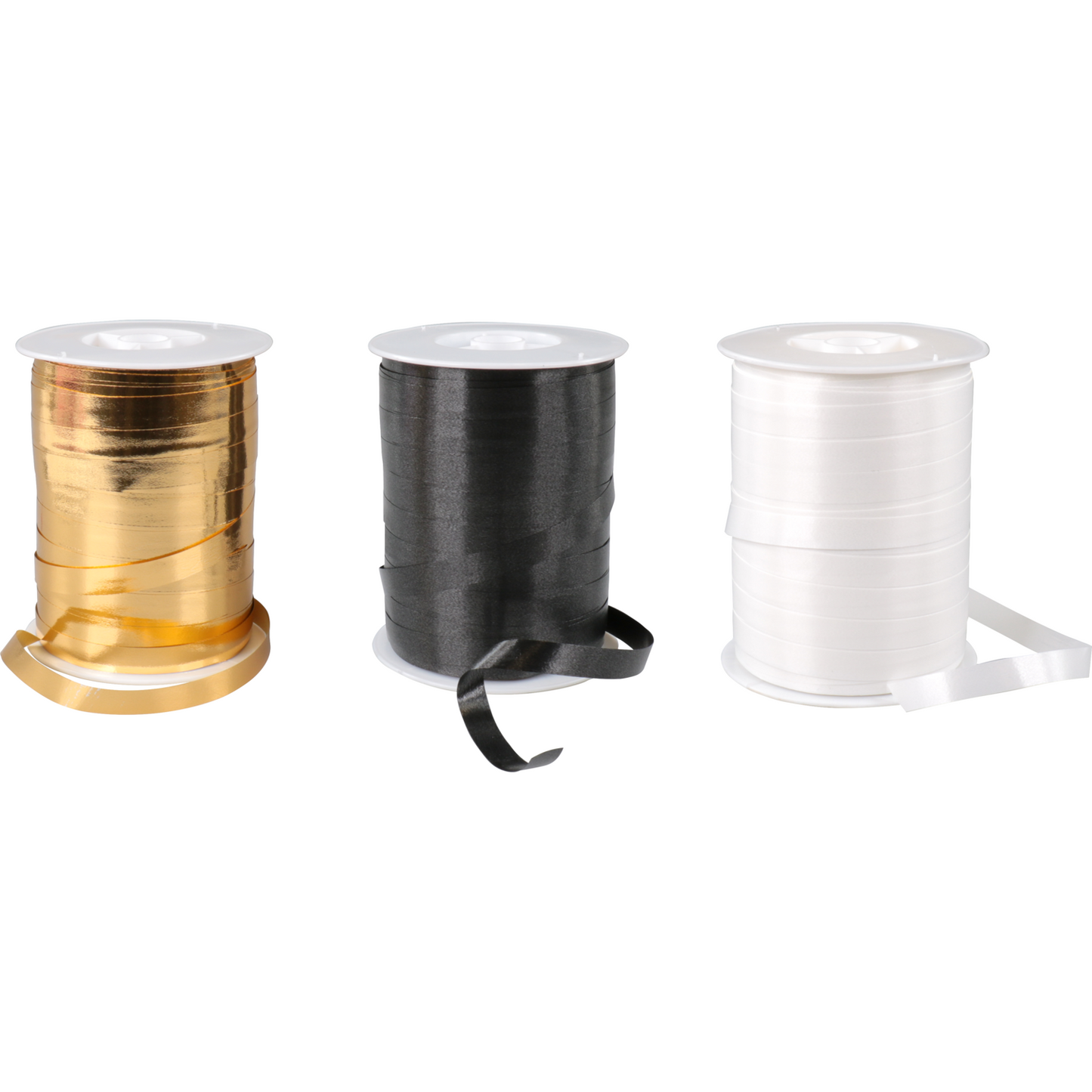 Klika - Lint | 10mm | 250m | Pp | Schwarz/Weiß/Gold 3 Rolle