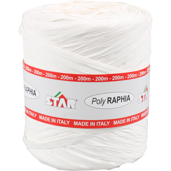 Raffia | 15mm | 200 m | Weiß