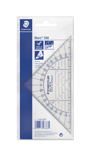Geo -Dreieck Staedtler 568 160 mm transparent