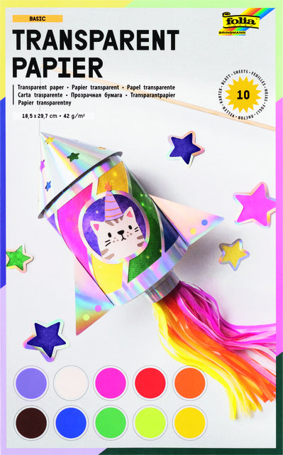 Transparentes Papier Folia 18,5x29.7cm 42gr Asd