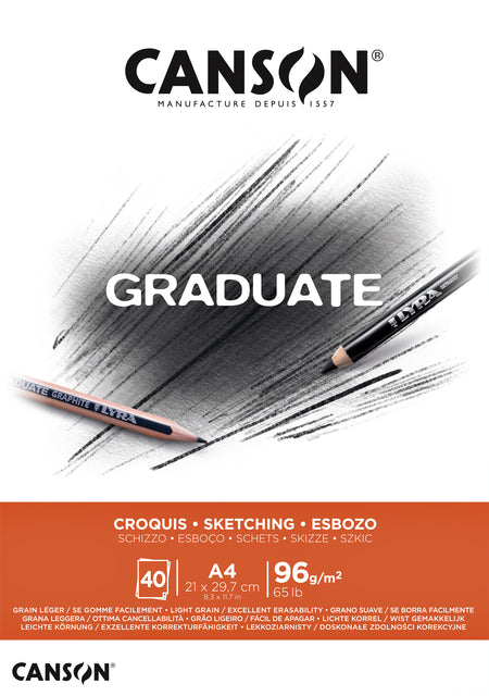 Sketchbook Canson -Absolvent Croquis A4 96gr 40vel