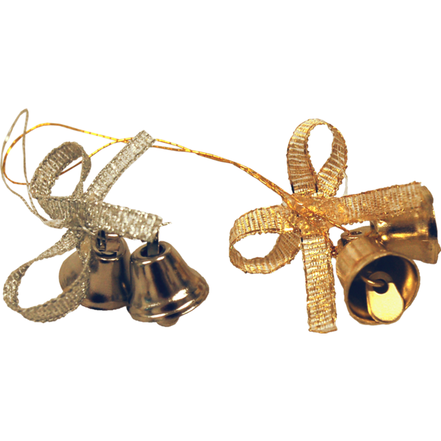 Klika - Weihnachtsglocke | mit Bug und Kabel PP | Silber | 100 Stück