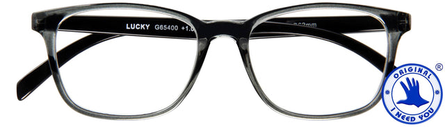 Lesen Sie eine Brille Ich brauche dich Glück +1,00 DPT Gray-Zwart